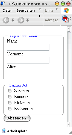 Verbessertes Formular