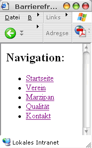 Eine ganz einfache Liste