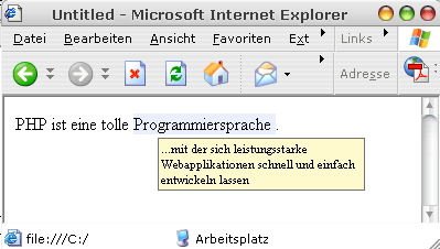 Tooltipps mit CSS - das Stylesheet